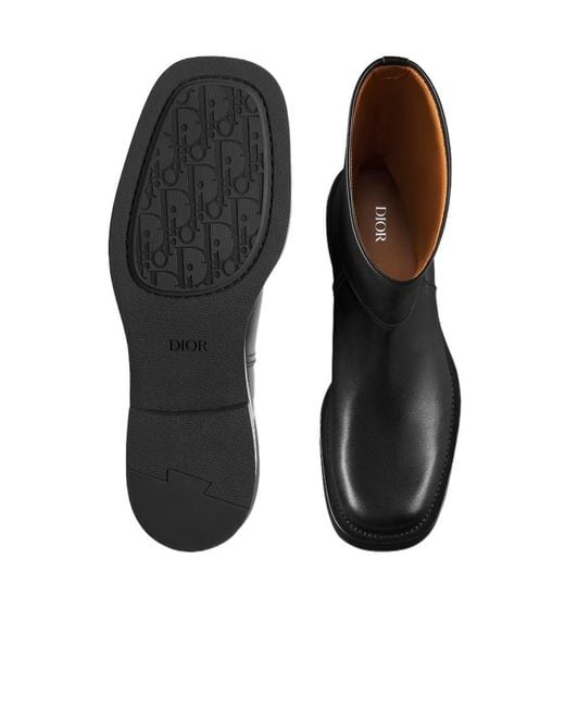 Dior Black Homme Carlo Square Toe Boots for men