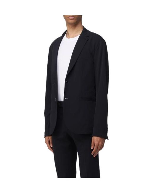 ARMANI EXCHANGE Blue Single-Breasted Jacket for men