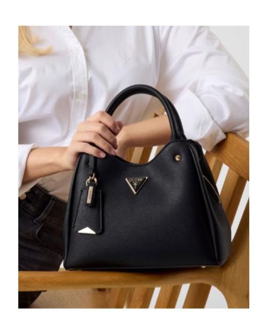 Guess Black Meridian Logo Handbag
