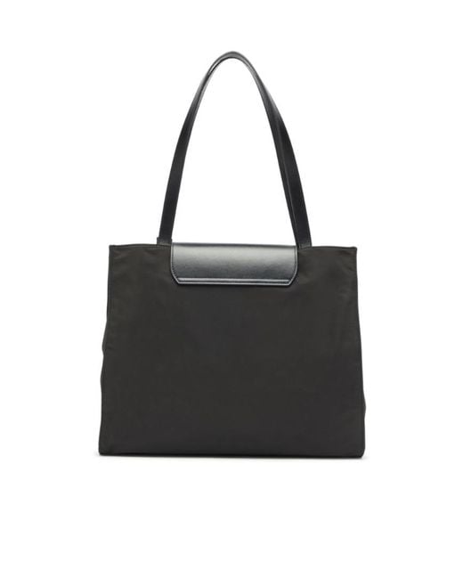 DIESEL Black Logo Plaque Top Handle Bag