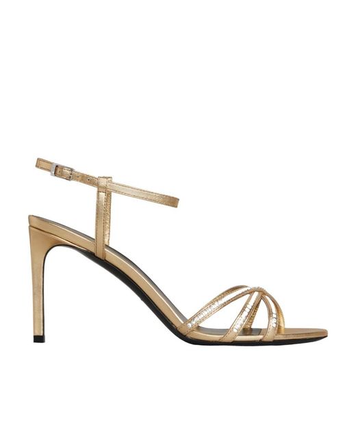 Céline Metallic Open-Toed High-Heeled Sandals