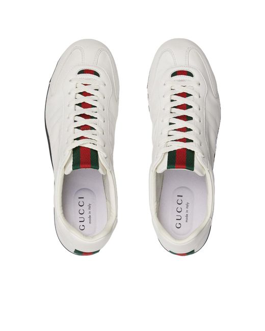 Gucci White Apos;S Shift Leather Low-Top Sneakers for men