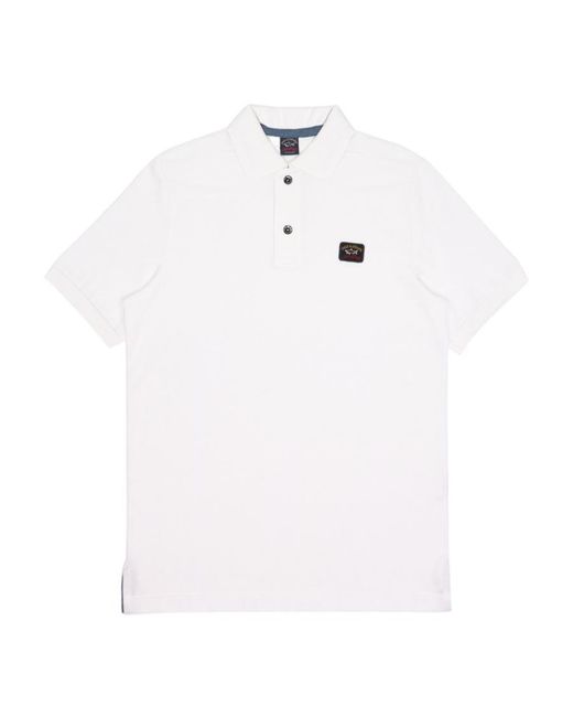 Paul & Shark White Logo Short-Sleeved Polo Shirt for men