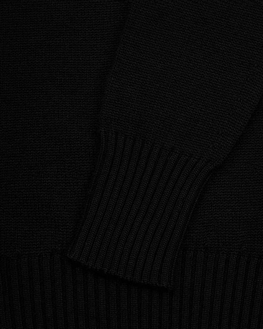 Max Mara Black Round-Neck Long-Sleeved Pullover