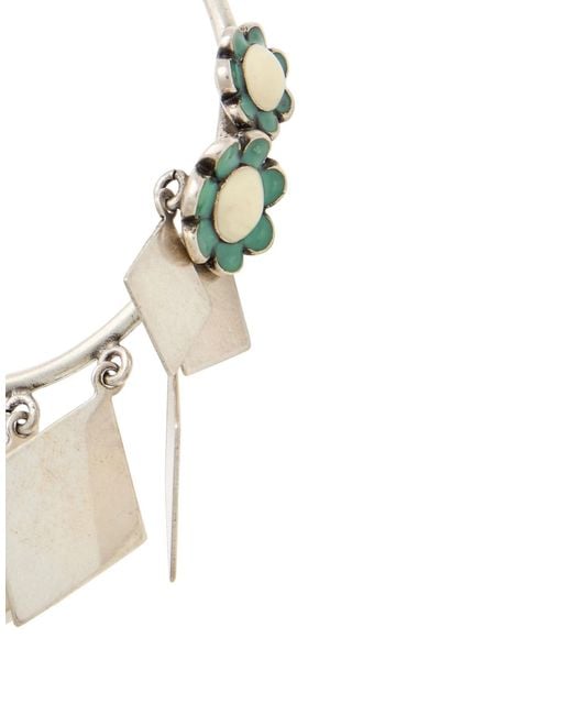 Isabel Marant White Metal Earrings