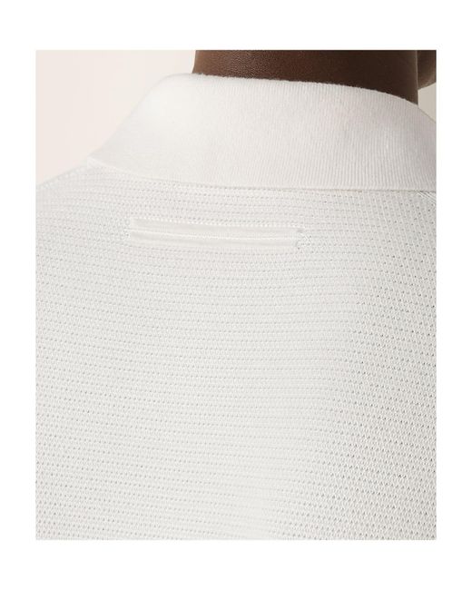 Zegna White Polo-Collar T-Shirt for men