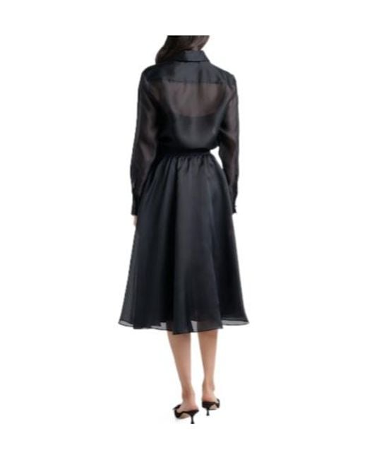 Max Mara Blue Silk Midi Skirt