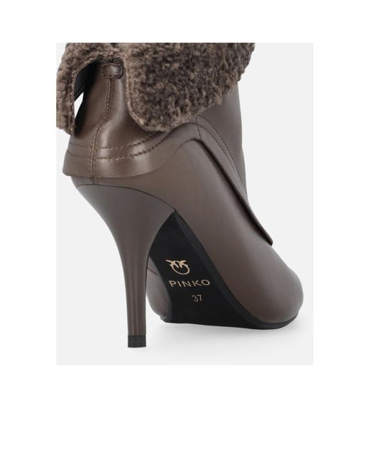 Pinko Brown 70Mm Lucy 25 Boots