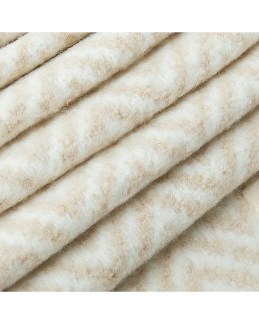 Fendi White Ff Chevron Knitted Scarf