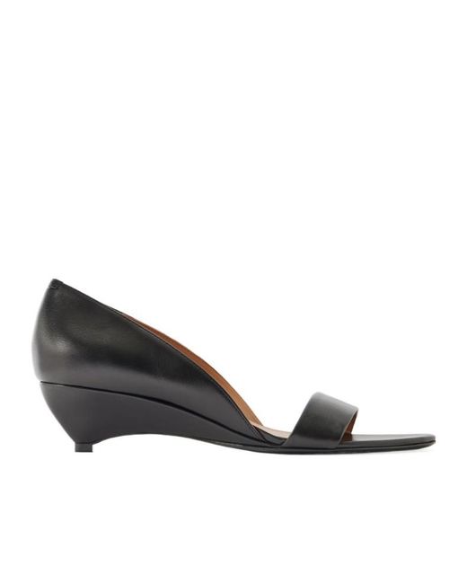 Jil Sander Black Wedge Sandals