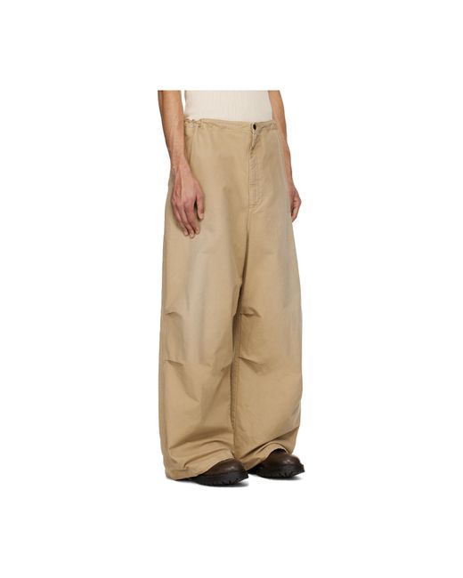Hed Mayner Natural Drawstring Trousers for men