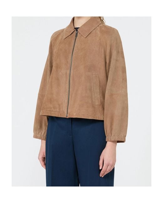 Weekend by Maxmara Brown Suede Jacket