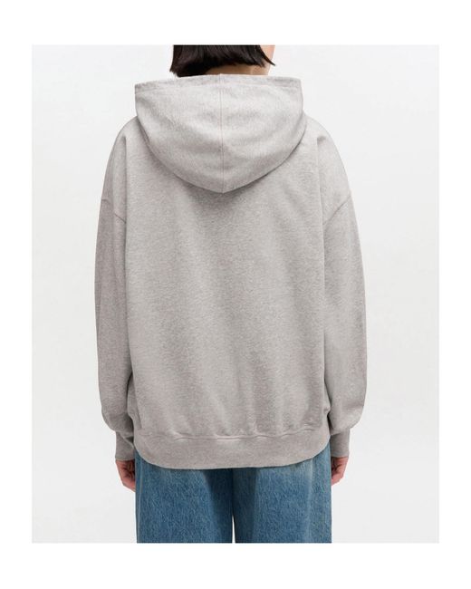 Ganni Gray Bear Comic Graphic Hoodie