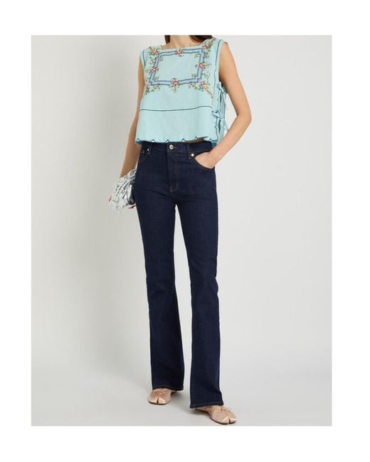 FRAME Blue The Reboot Boot-Leg Jeans