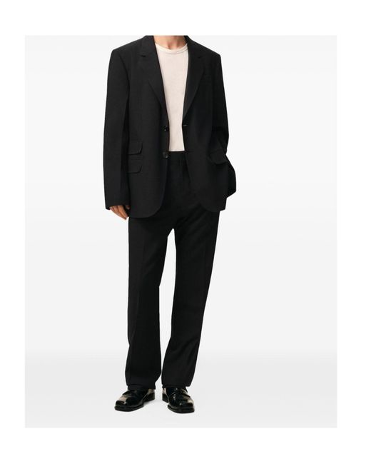 AMI Black Ami Straight Trousers for men