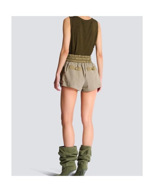 Balmain Natural Twill Utility Shorts