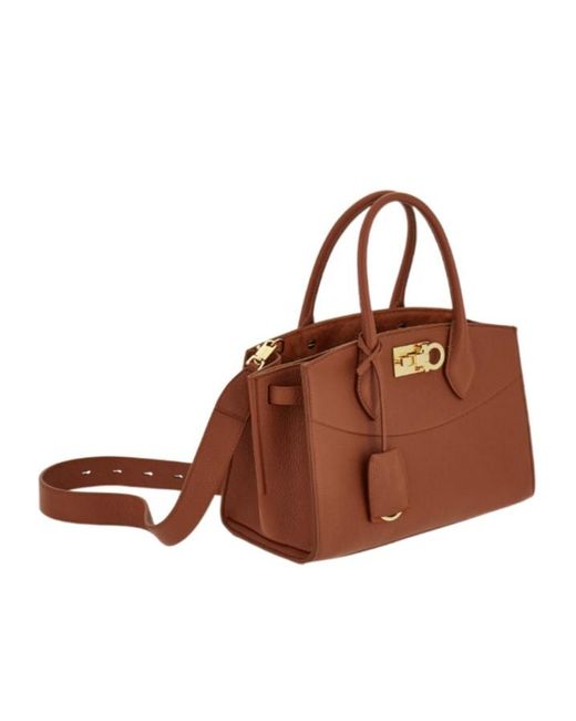 Ferragamo Brown New Ferragamo Studio Soft Bag (M)