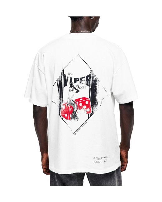 Represent White Oversized T-Shirt for men