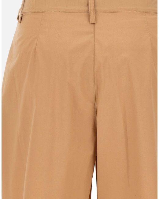 Kaos Natural Pleated Bermuda Shorts