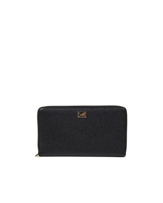 Dolce & Gabbana Black Logo Details Wallet