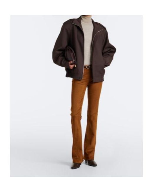 FRAME Brown Flared Casual Trousers