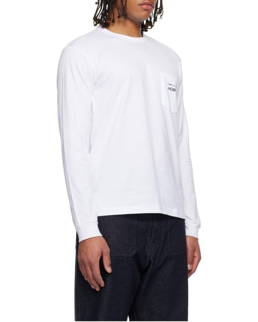Comme des Garçons White Comme Des Garçons Homme Long Sleeved T-Shirt for men