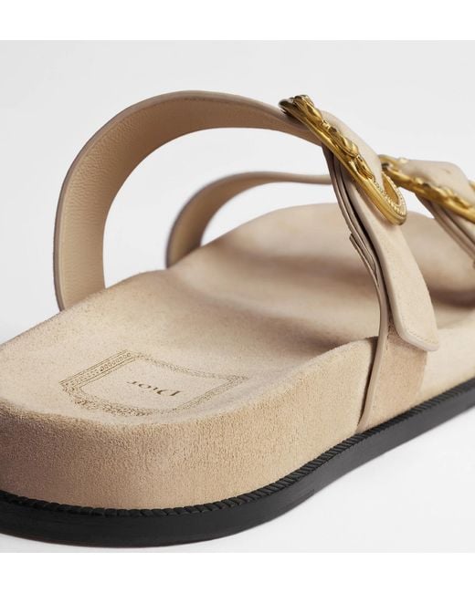 Dior Metallic Mule Medaillon Buckle