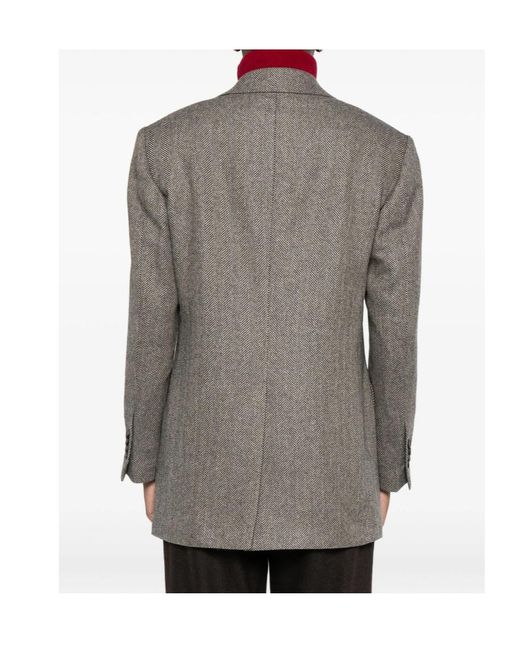 Tagliatore Gray Long-Sleeved Suit Jacket