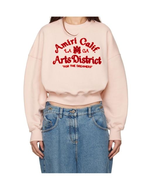 Amiri Pink Long-Sleeved Sweatshirt