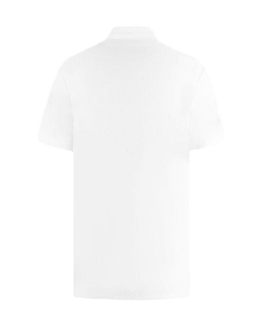 Versace White Logo Short-Sleeved Polo Shirt for men