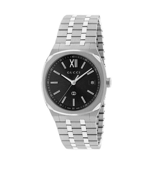 Gucci White 25H Watch, 36Mm for men