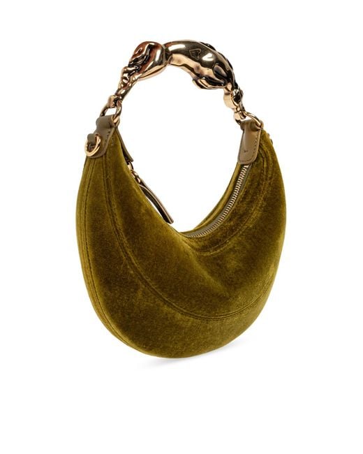 Chloé Green Chloé Horse Small Velvet Tote Bag