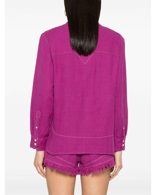 Isabel Marant Pink Tecoyo Silk Blouse