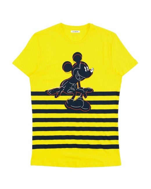 Iceberg Yellow Printed T-Shirt for men