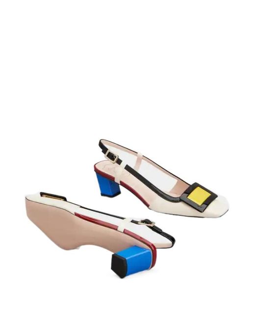 Roger Vivier Multicolor Escarpins Slingback Belle Vivier En Cuir Verni