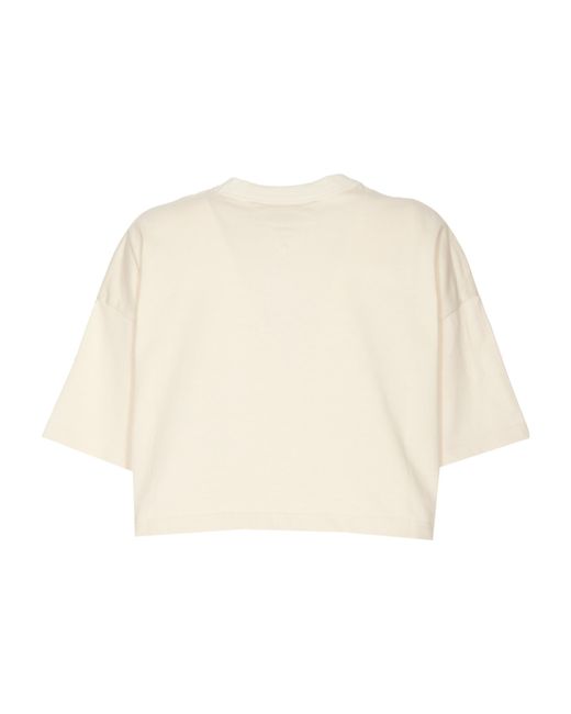 Bottega Veneta White Short Sleeved Cropped T-Shirt