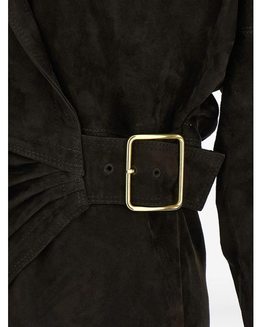 DARKPARK Black Cindy Crossed-Button Suede Jacket