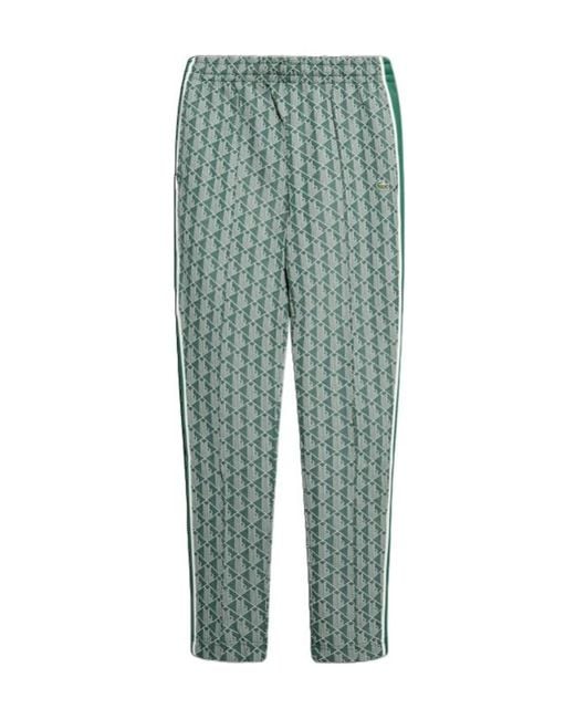 Lacoste Green Monogram Logo Patch Sweatpants for men