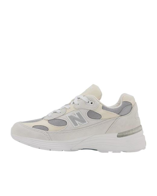 New Balance Gray 992 Lace-Up Sneakers for men