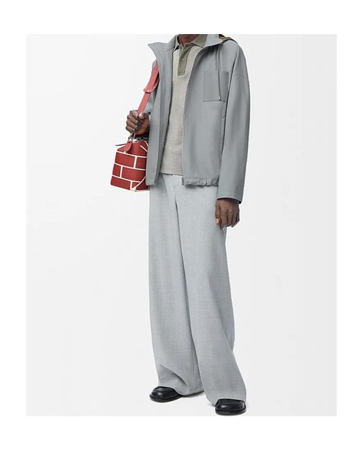 Loewe Gray Hooded Jacket for men