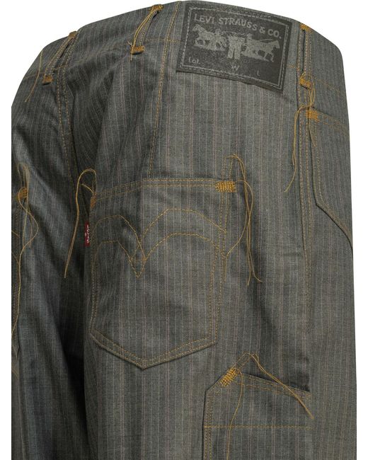 Junya Watanabe Gray Casual Pinstripe Pants for men