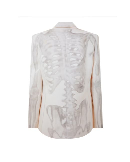 Off-White c/o Virgil Abloh White Body Scan Relax Denim Double Jacket for men