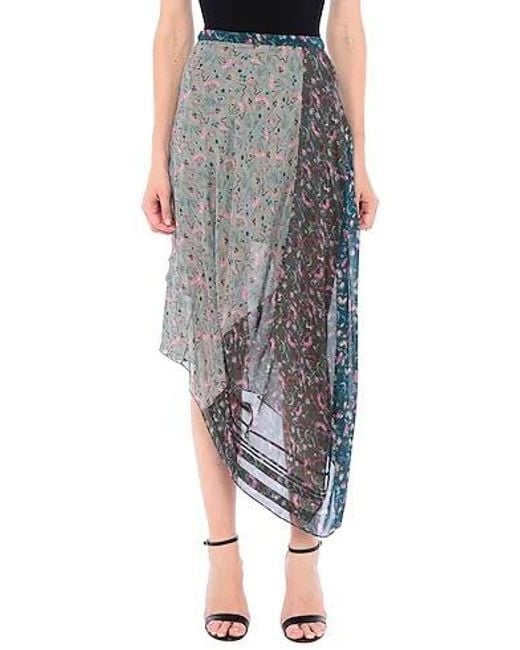 Chloé Gray Printed Midi Skirt