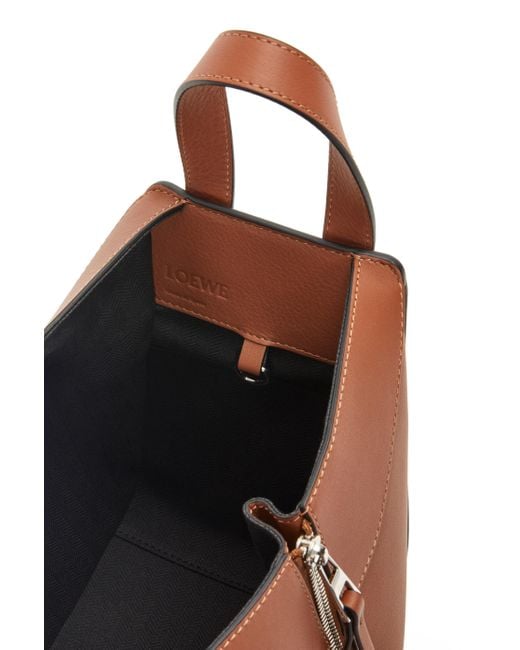 Loewe Brown Hammock Logo Embossed Shoulder Bag