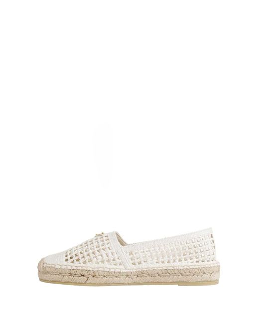 Prada White Crocheted Flat Shoes
