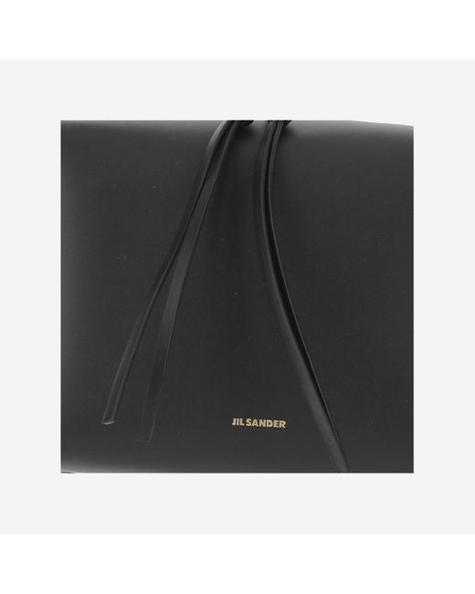 Jil Sander Black Double Zipped Shoulder Bag