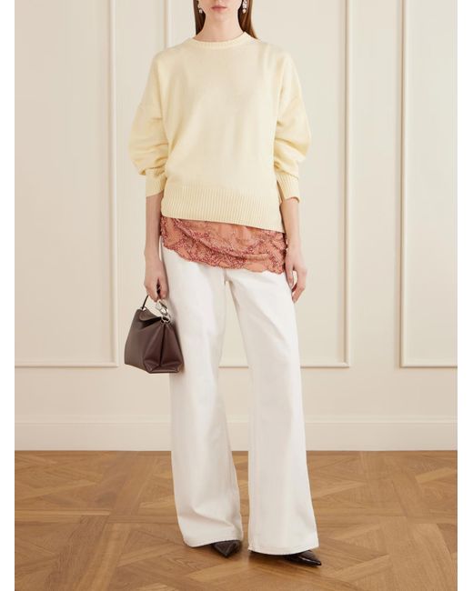 Erdem Brown Tulip Handle Tote Bag