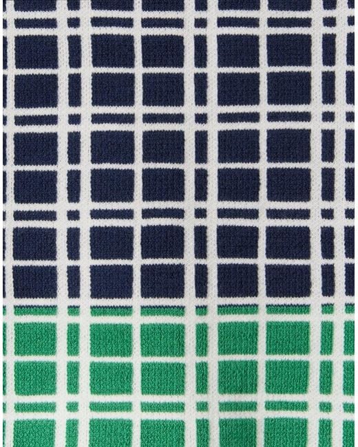 LaDoubleJ Blue Check Ribbed Top