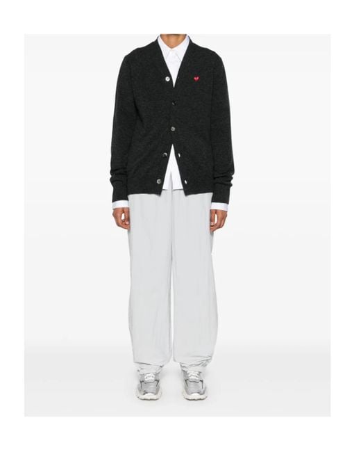 Comme des Garçons Black Heart-Patch Wool Cardigan for men