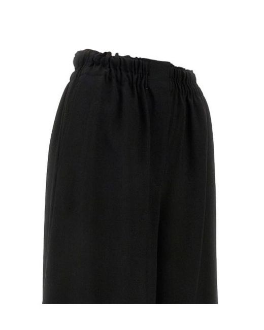 Quira Black Elastic Sweatpants